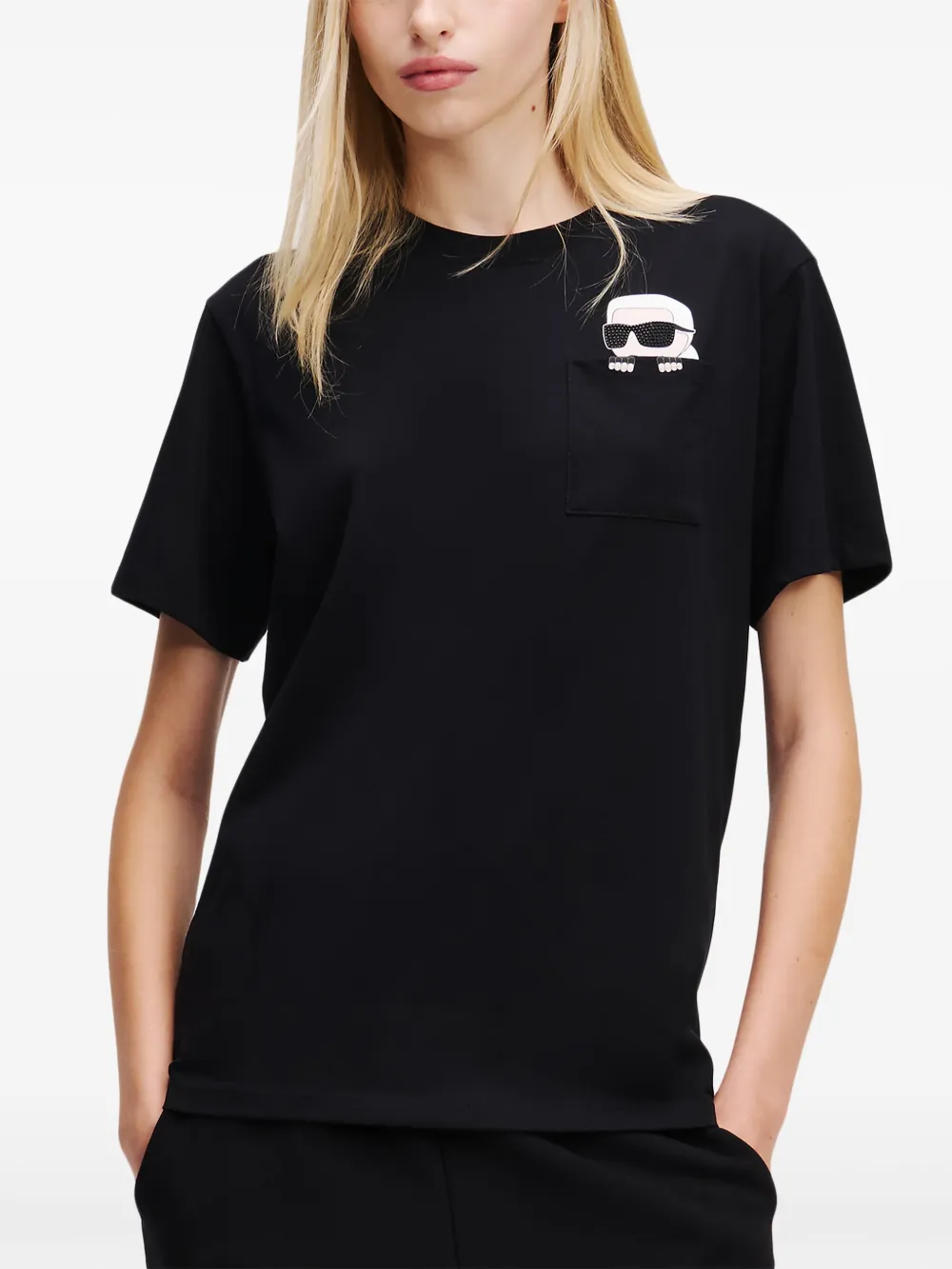 Karl Lagerfeld Ikon T-shirt Zwart