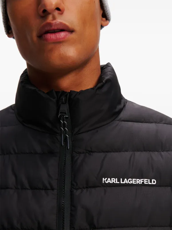 Karl Lagerfeld Lightweight Quilted Jacket | Black | FARFETCH OM