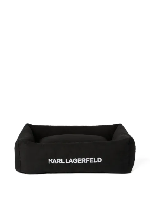 Karl Lagerfeld logo-embroidered dog bed
