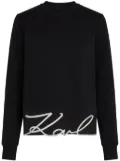 Karl Lagerfeld hem signature sweatshirt - Black