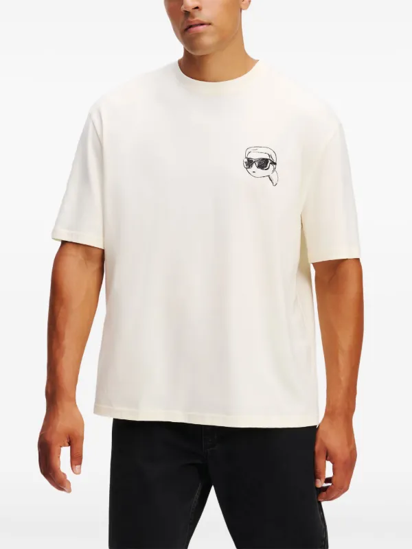 Karl Lagerfeld Ikon-patch T-shirt | White | FARFETCH JO