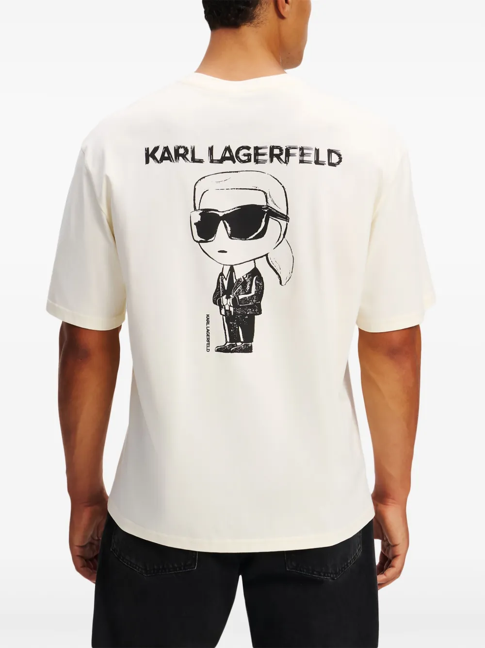 Karl Lagerfeld T-shirt met Ikon-patch Wit