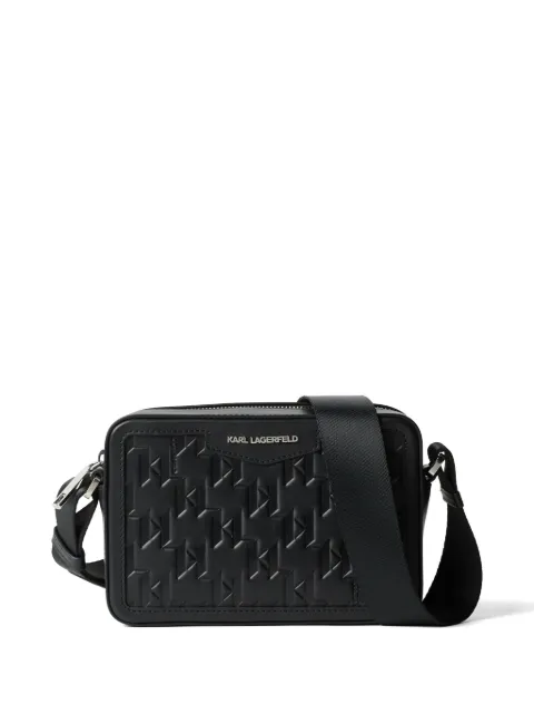 Karl Lagerfeld K/Loom leather messenger bag
