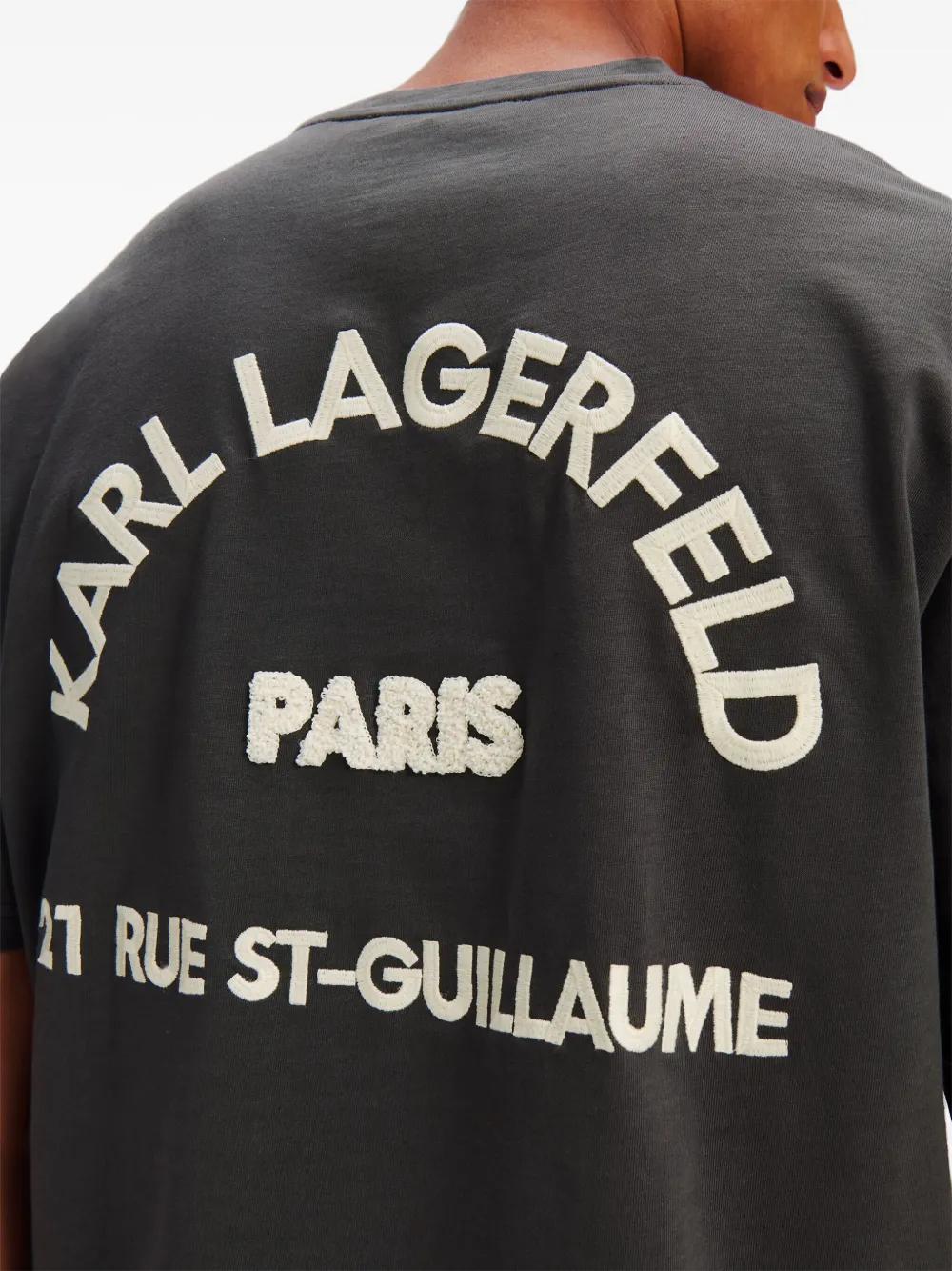 Karl Lagerfeld Rue St-Guillaume T-shirt Grijs