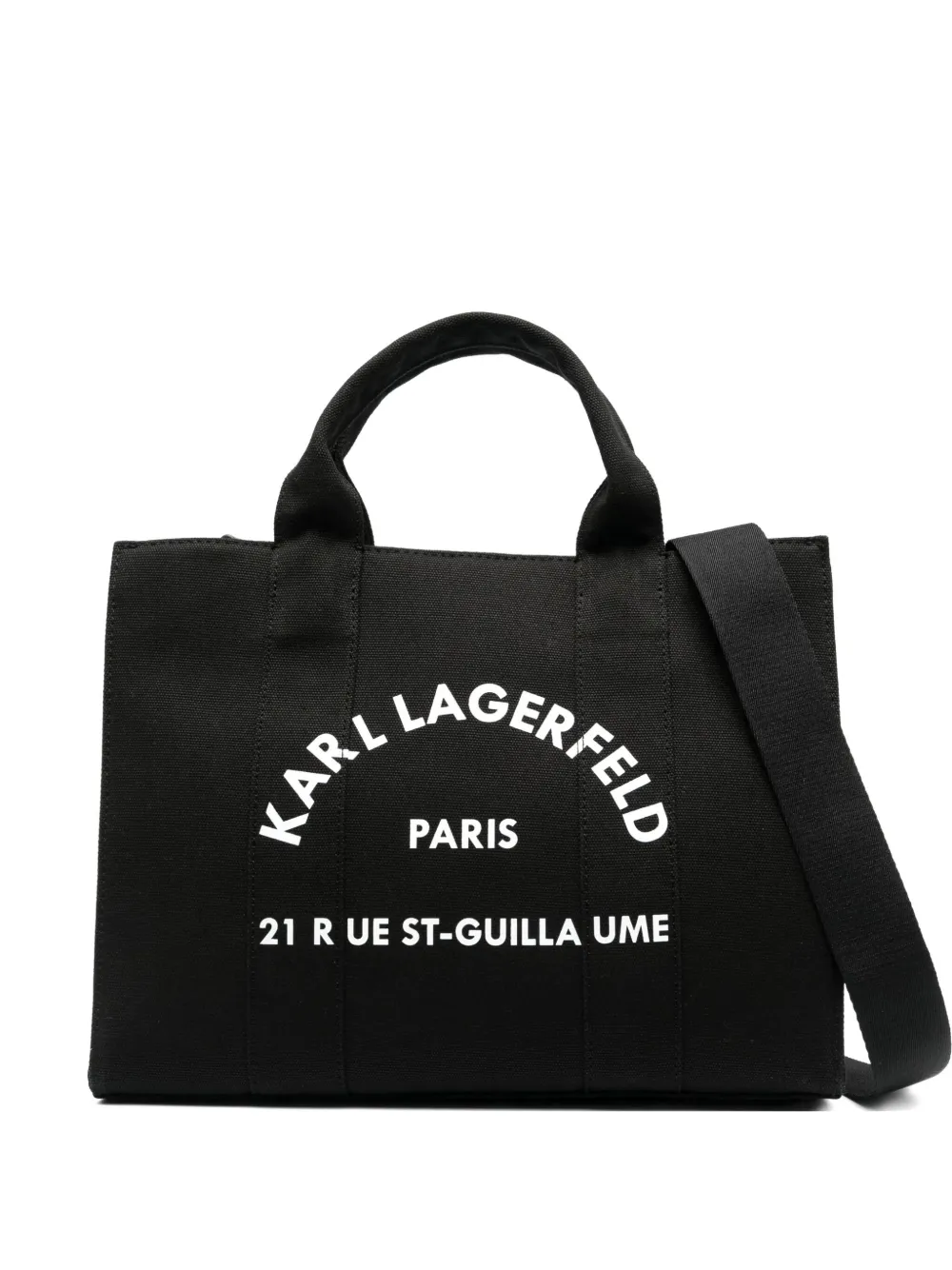Karl Lagerfeld Medium Rue St-Guillaume vierkante shopper Zwart