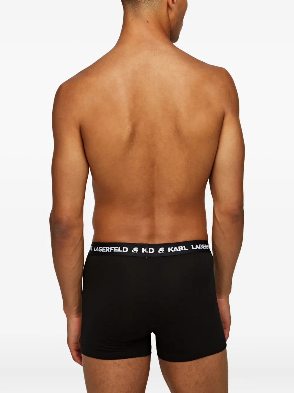  Karl Lagerfeld Set De Siete Bóxeres Con Logo En La Cinturilla - Negro 