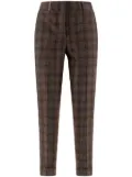 Peserico Check-print trousers - Brown