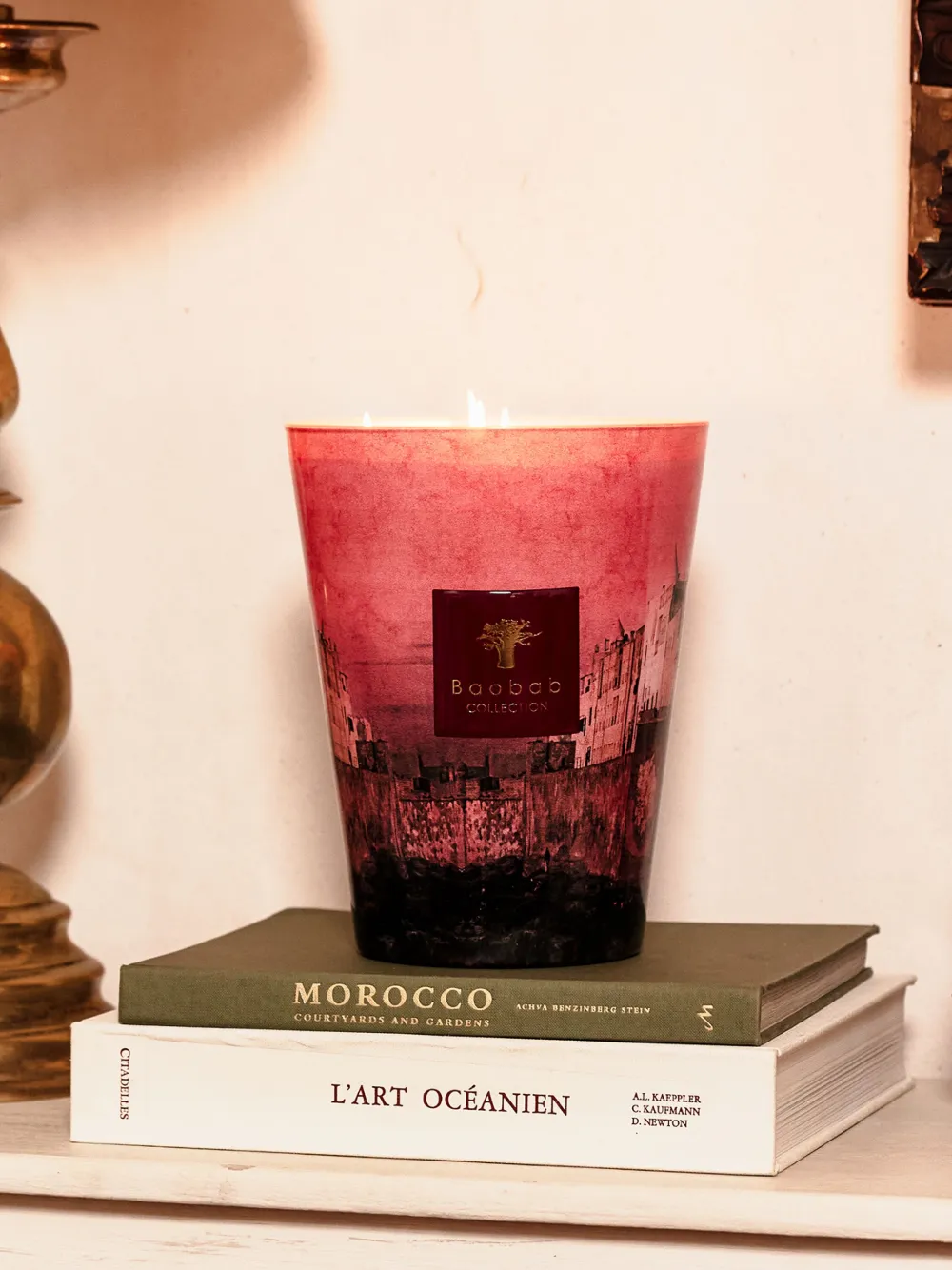 Baobab Collection Large Orientalist Essaouira Candle In Rosa