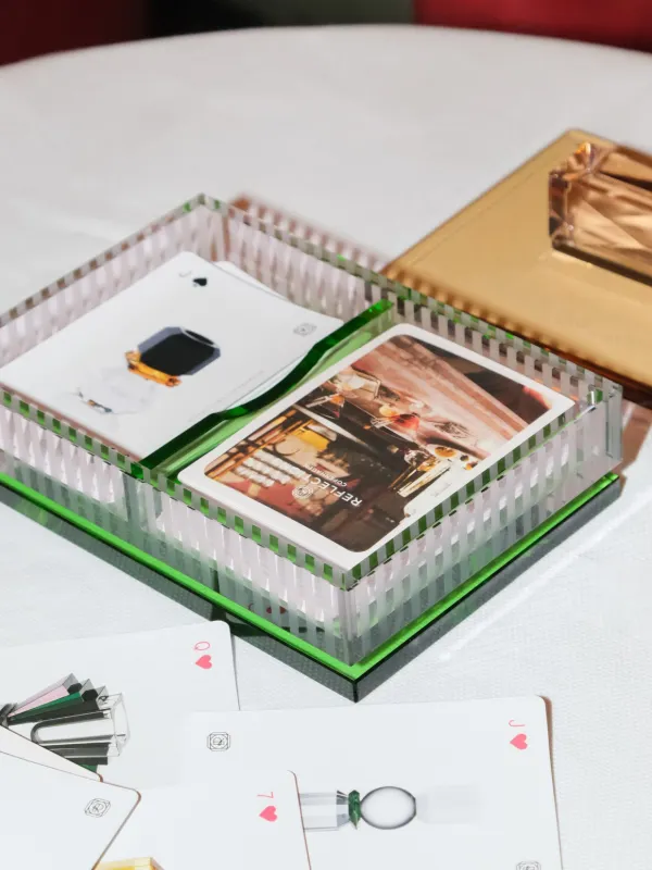 Reflections Copenhagen Favored Crystal Card Box With Decks