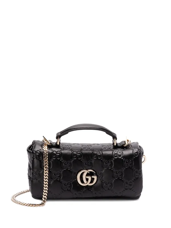 ハンドバッグ GUCCI GG MILANO INI LEATHER HANDBAG GG Milano small top handle bag in green GG leather | GUCCI® US