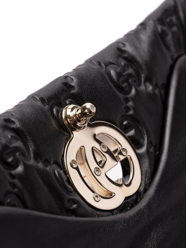 【関税&送料込】Gucci Black Leather Gg Milano Handbag Gucci - Small GG Milano leather handbag black - The Corner