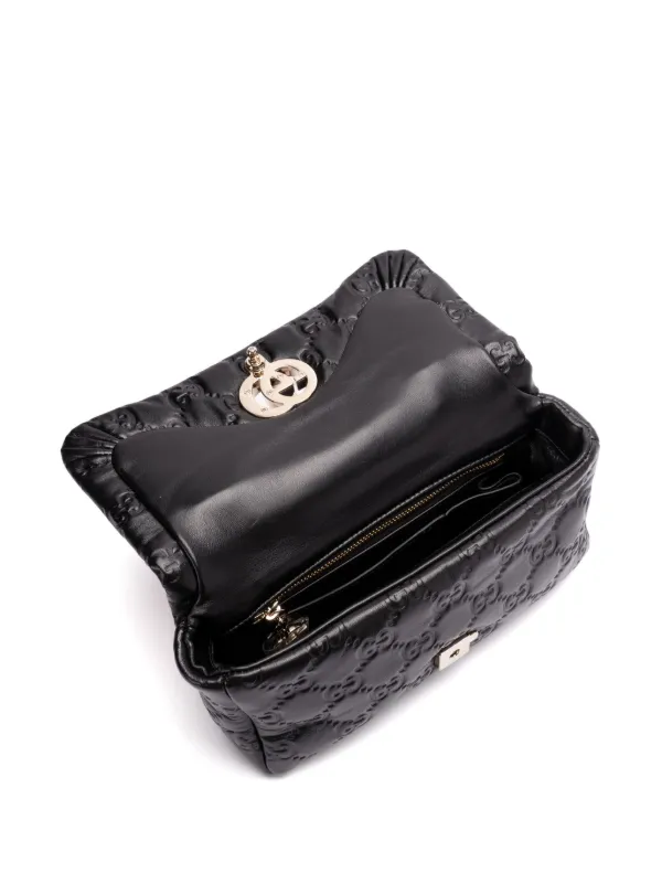 【関税&送料込】Gucci Black Leather Gg Milano Handbag Gucci - Small GG Milano leather handbag black - The Corner