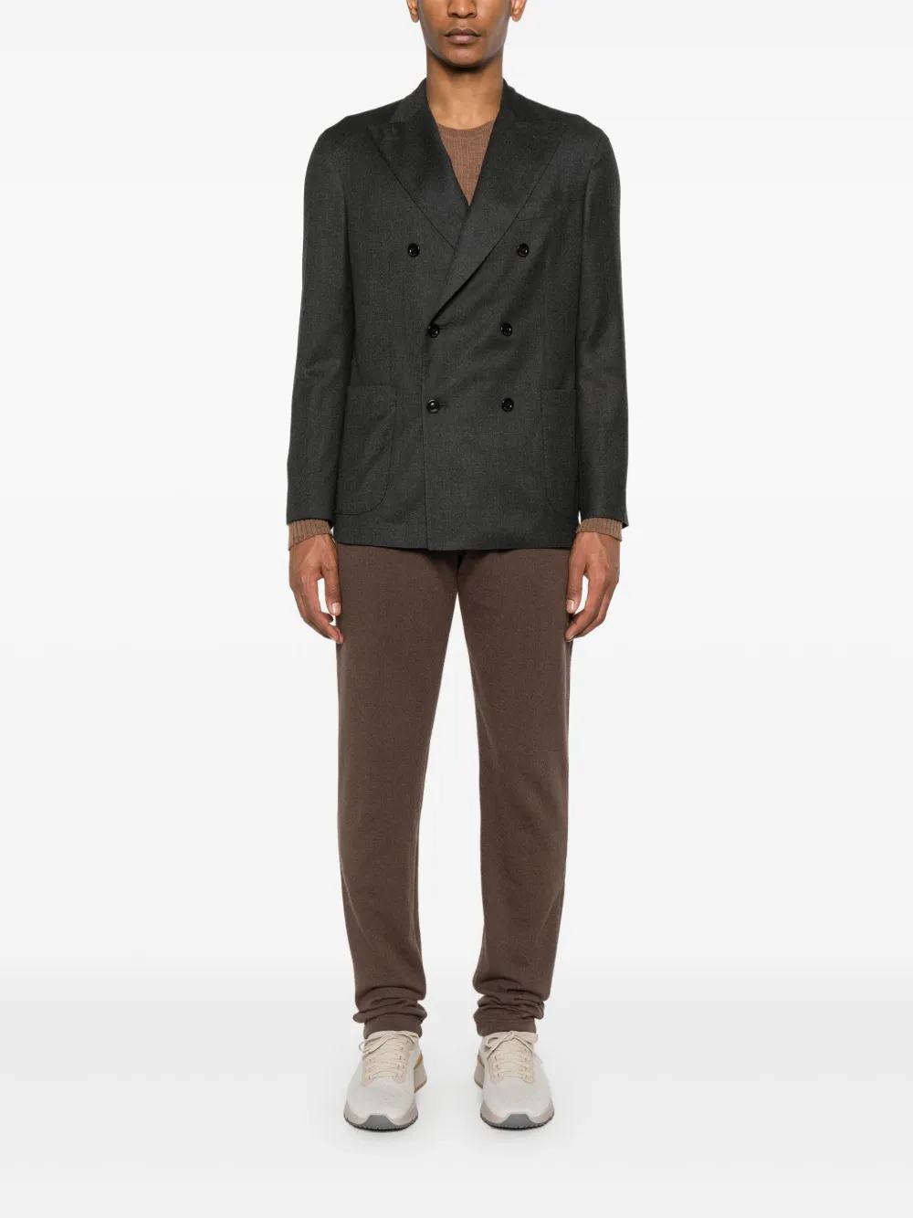 Boglioli Blazer met dubbele rij knopen - Grijs