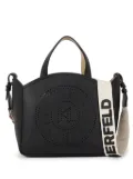 Karl Lagerfeld K/Circle perforated-logo tote bag - Black