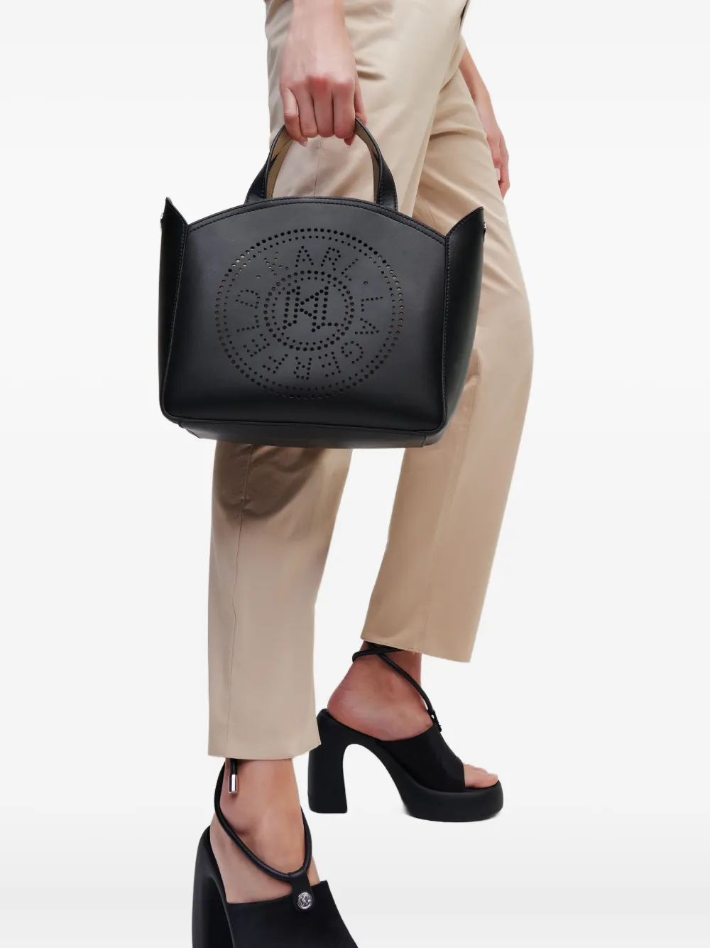 Karl Lagerfeld K/Circle perforated-logo tote bag | Image 2