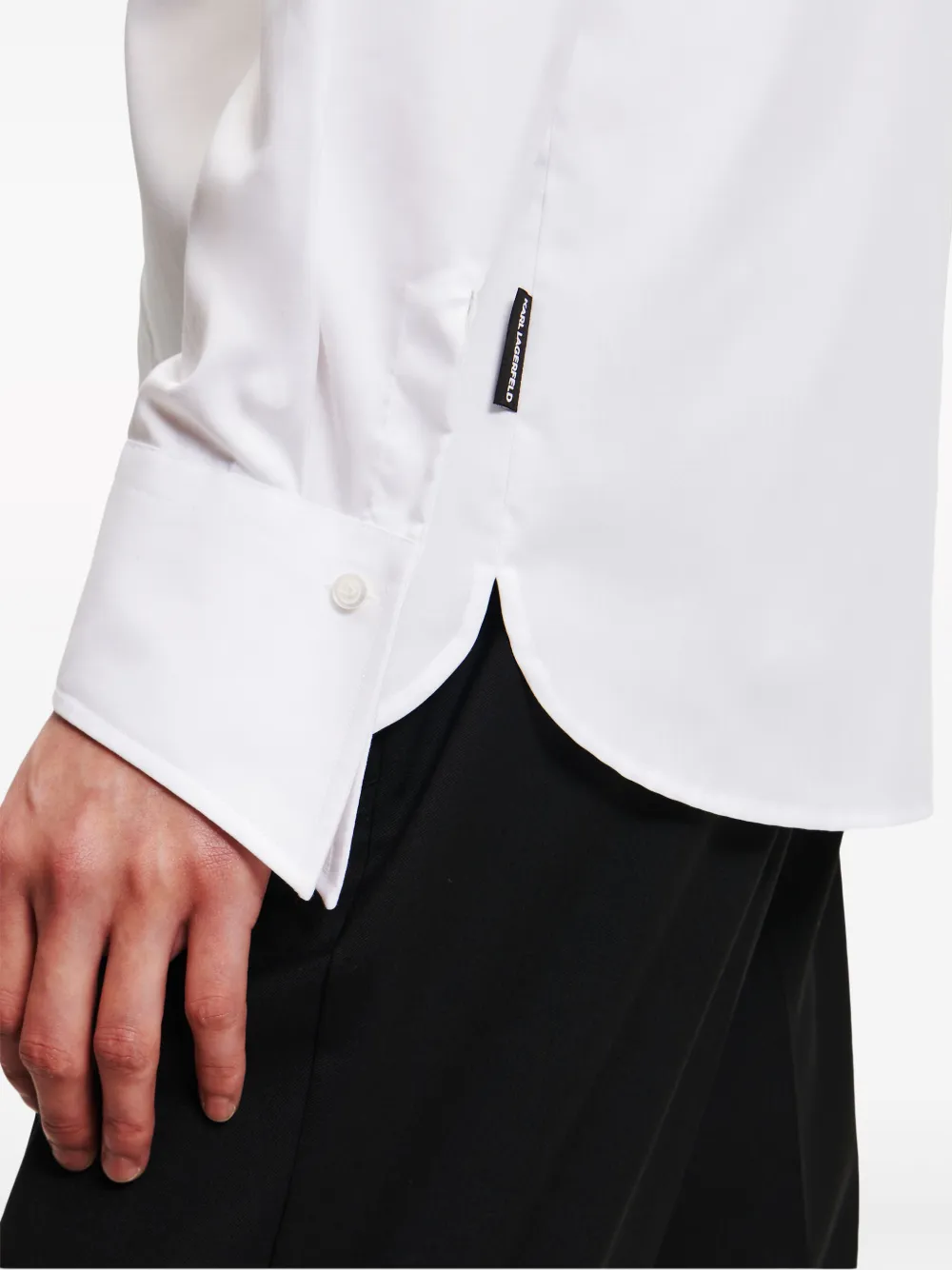 Karl Lagerfeld Essential overhemd met kraagdetail Wit