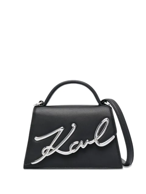 Karl Lagerfeld Signature leather crossbody bag