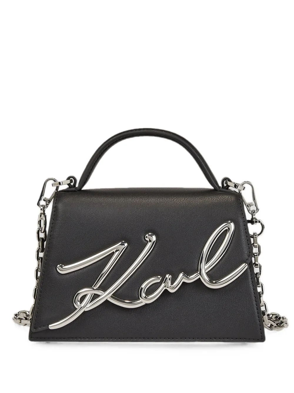 Karl Lagerfeld Kleine K Signature leren crossbodytas Zwart
