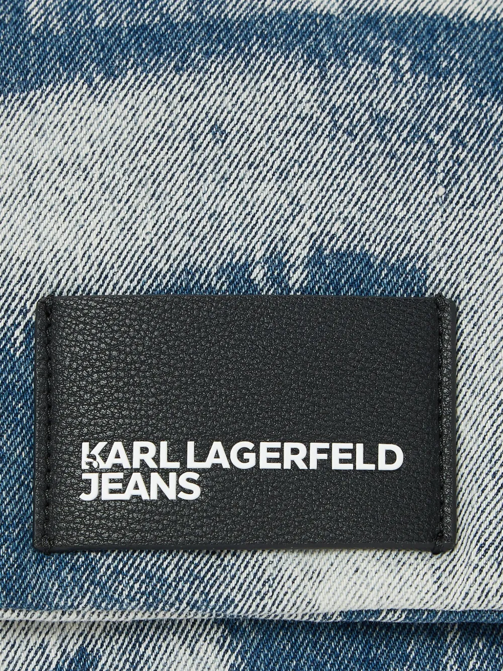 Karl Lagerfeld Jeans Crossbodytas met gebleekt effect Blauw