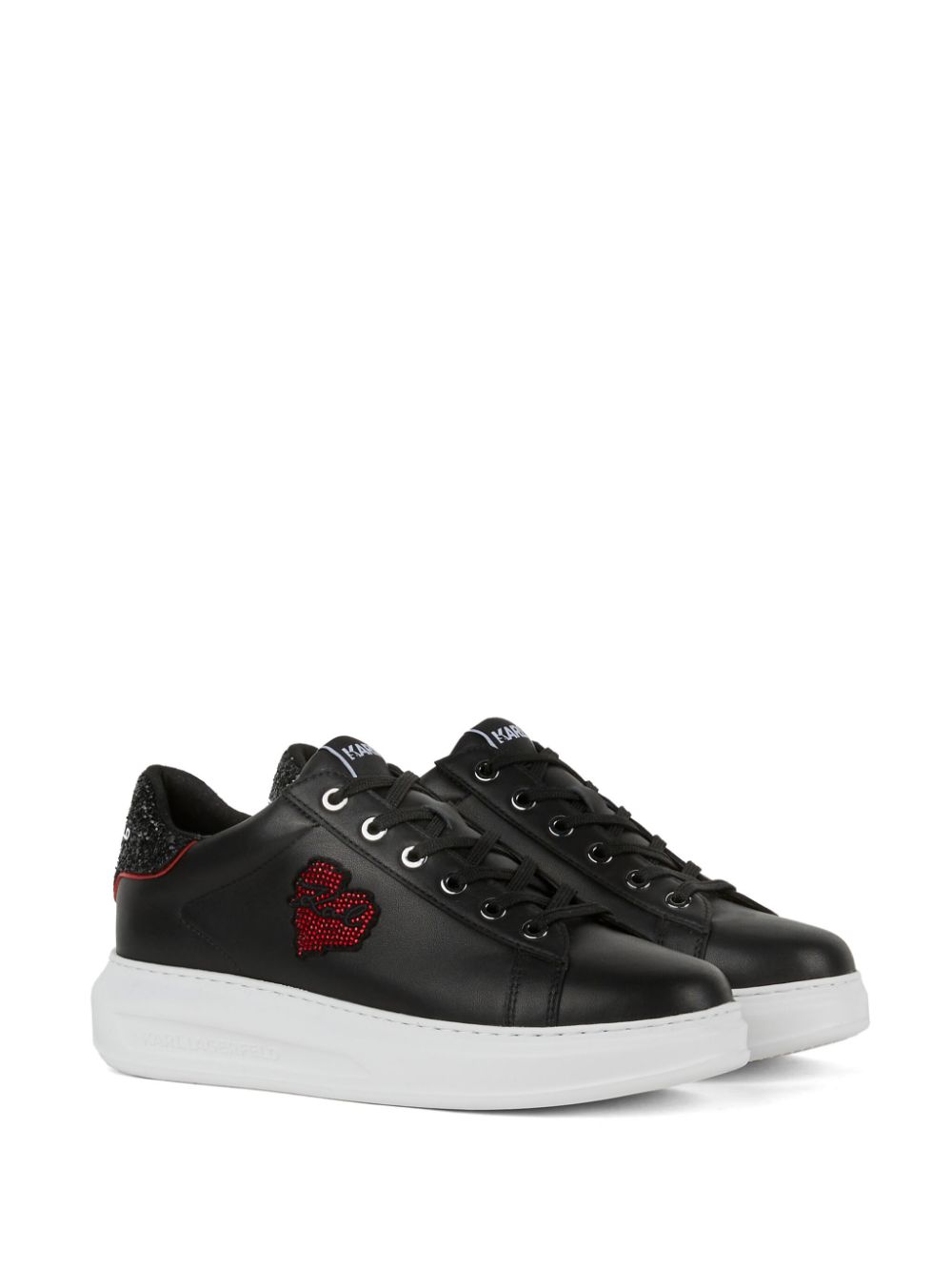 Karl Lagerfeld K/Heart Kapri sneakers - Zwart