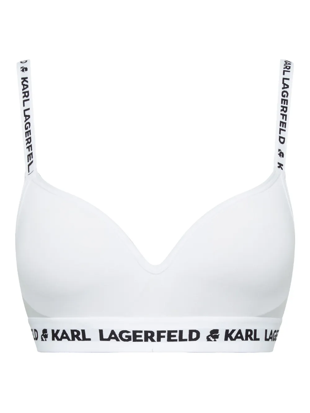 Karl Lagerfeld logo-underband padded bra | White | Image 1