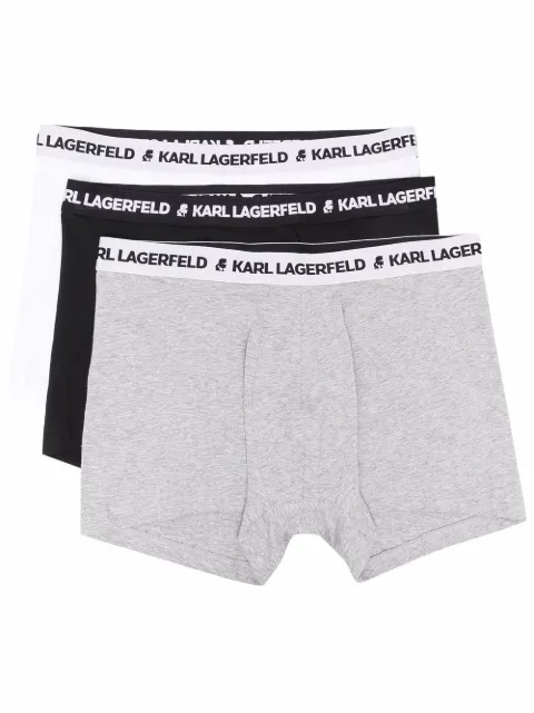 Karl Lagerfeld logo-waistband boxers (pack of three)