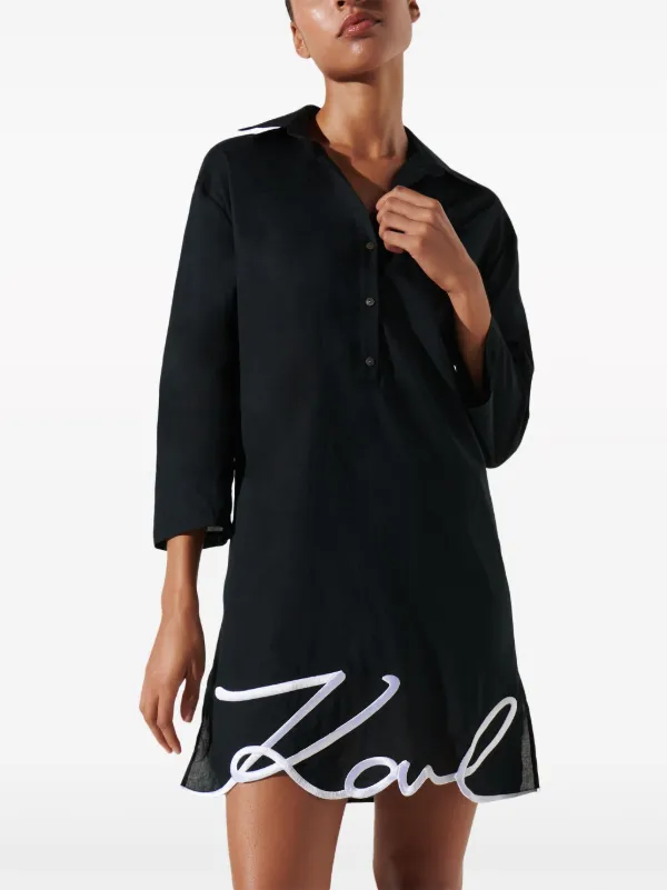 karl lagerfeld beach dress CIRCLE PRINT BEACH MAXI DRESS | Circle AOP black/white | Women | KARL  LAGERFELD