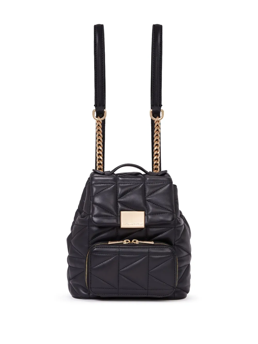 Karl Lagerfeld Small K/kuilt Backpack In 999 Black