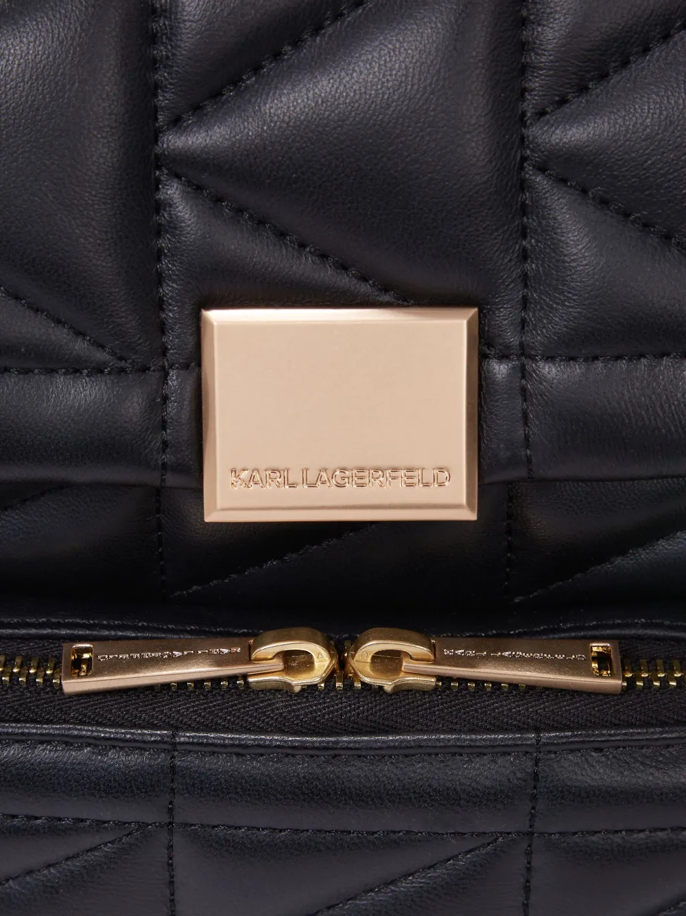 Karl Lagerfeld Small K/kuilt Backpack In 999 Black