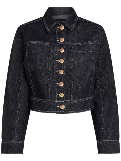 Veste courte en jean - Karl Lagerfeld - Modalova