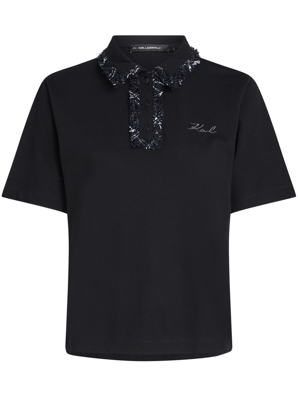 bouclé polo shirt