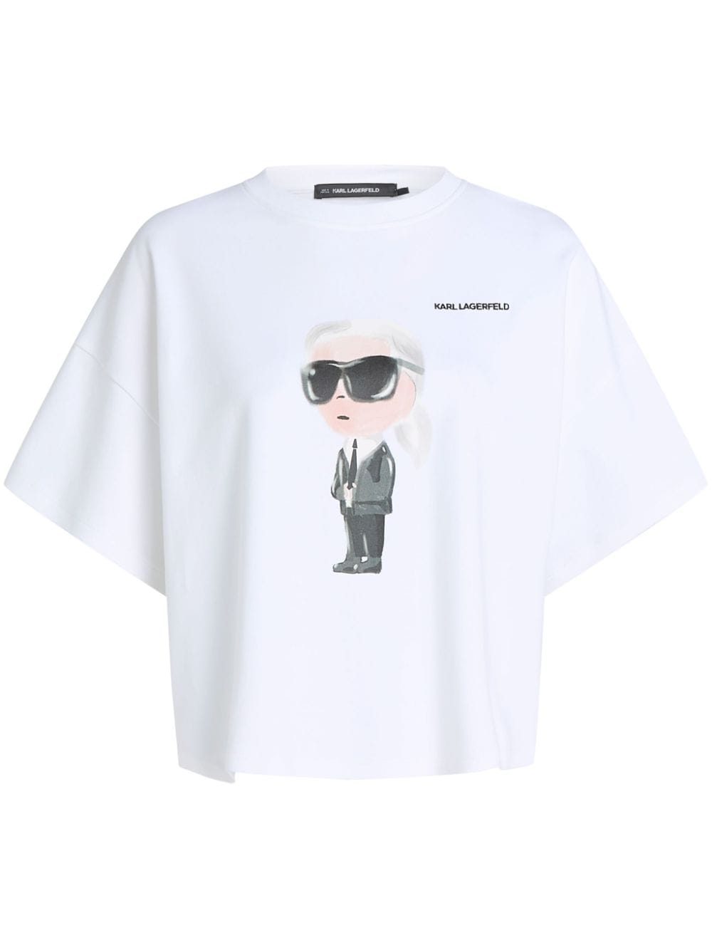 Shop Karl Lagerfeld Ikon T-shirt In White