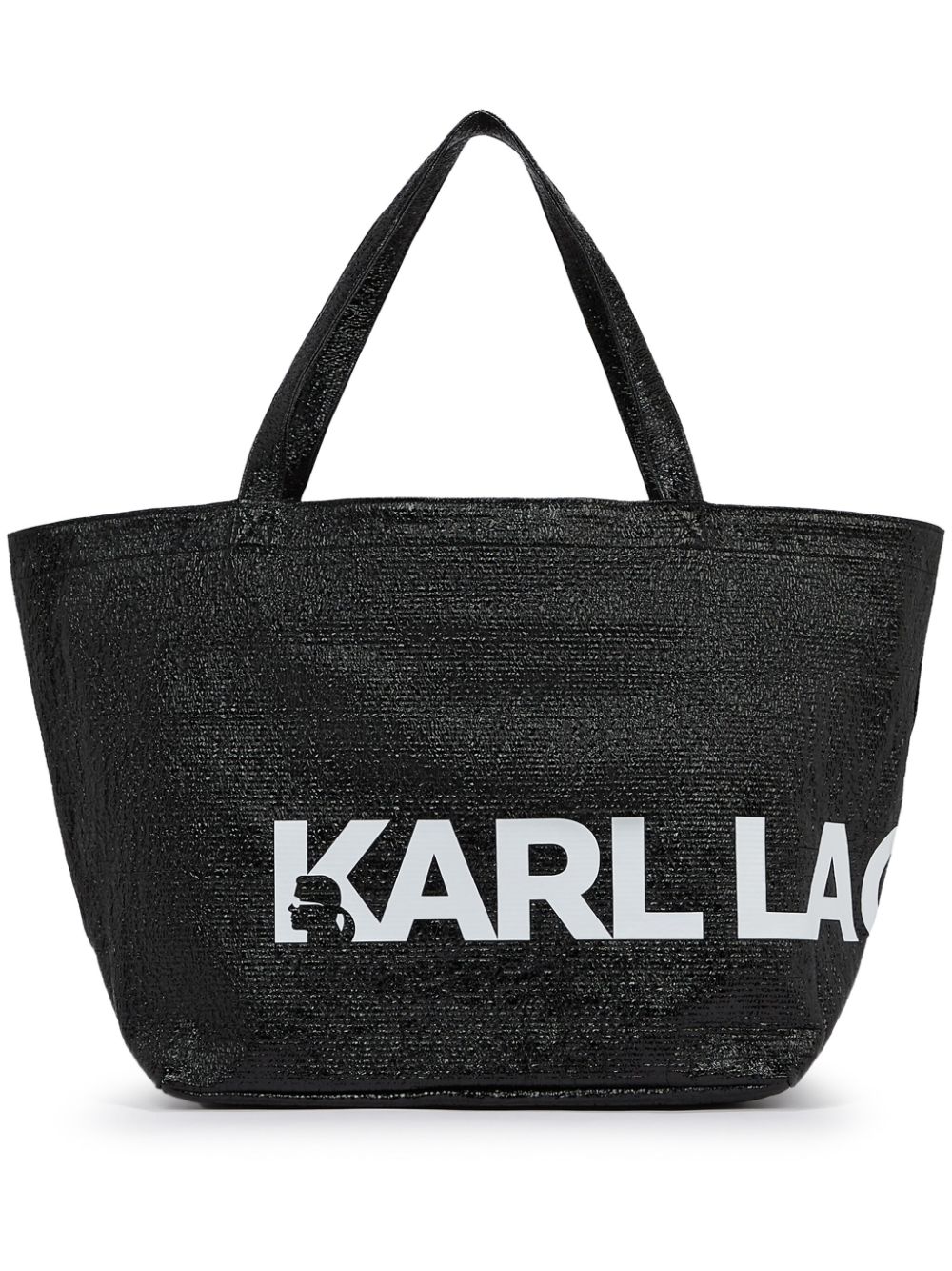 logo-print tote bag