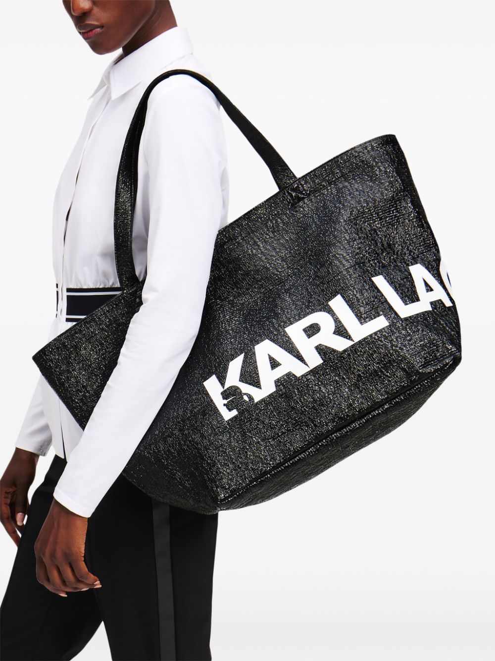 Karl Lagerfeld Shopper met logoprint - Zwart