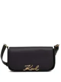 Karl Lagerfeld Signature leather shoulder bag - Black