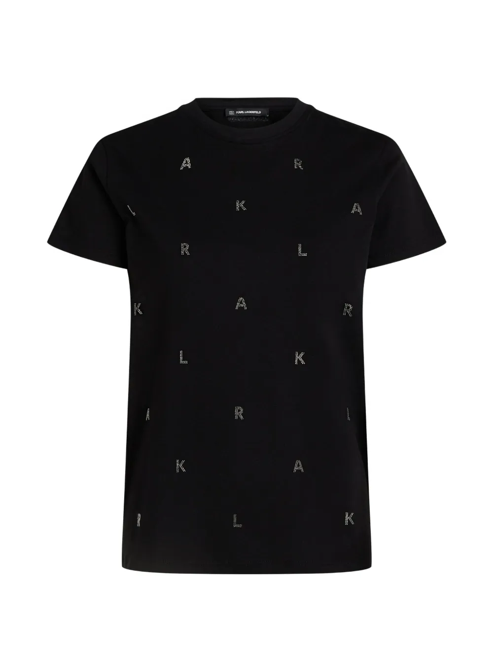 Karl Lagerfeld T-shirt con strass - Nero