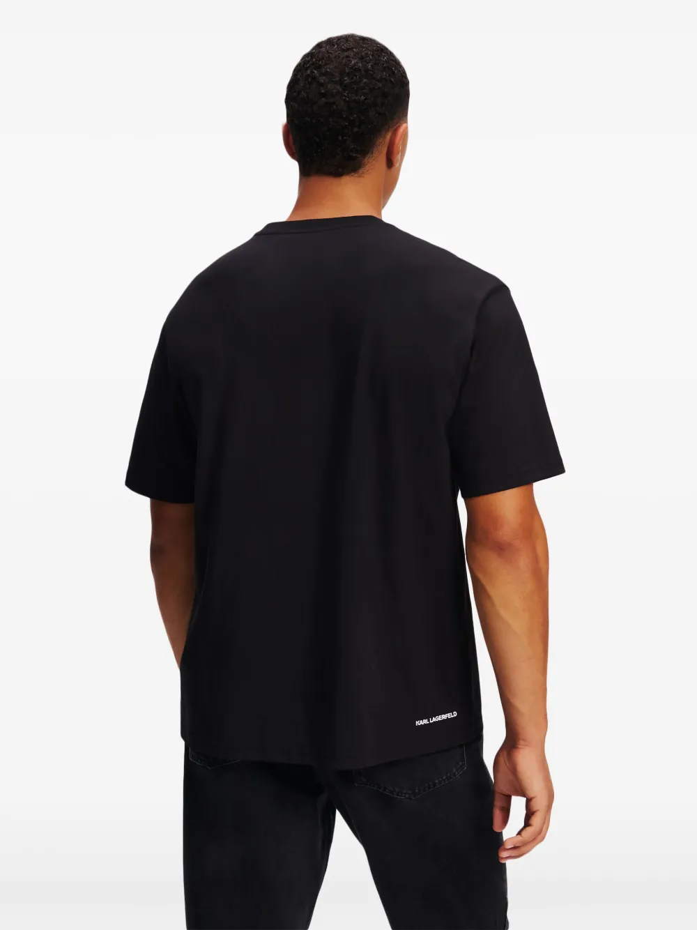 Karl Lagerfeld T-shirt met Ikon-patch Zwart