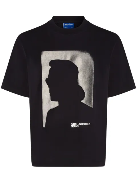 Karl Lagerfeld Jeans playera con estampado de silueta