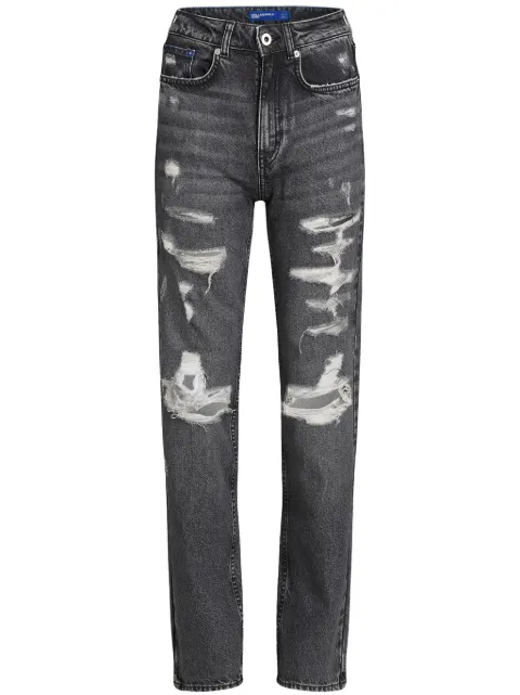 Karl Lagerfeld Jeans distressed-effect straight jeans 