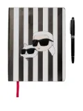 Karl Lagerfeld Ikon notebook and pen set - Black