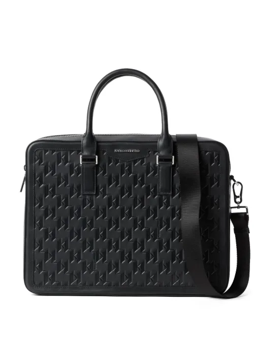Porte-documents K/Loom en cuir - Karl Lagerfeld - Modalova