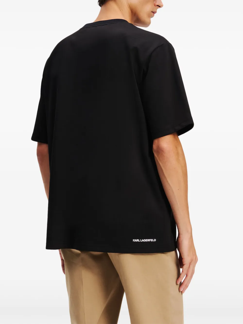 Karl Lagerfeld T-shirt met logo Zwart