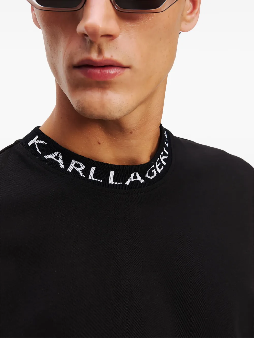 Karl Lagerfeld T-shirt met logo Zwart