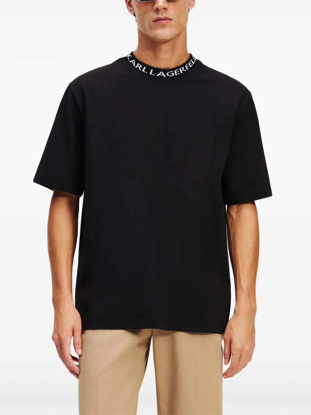 Karl Lagerfeld T-shirt met logo Zwart