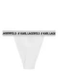 Karl Lagerfeld logo-waistband Brazilian briefs - White