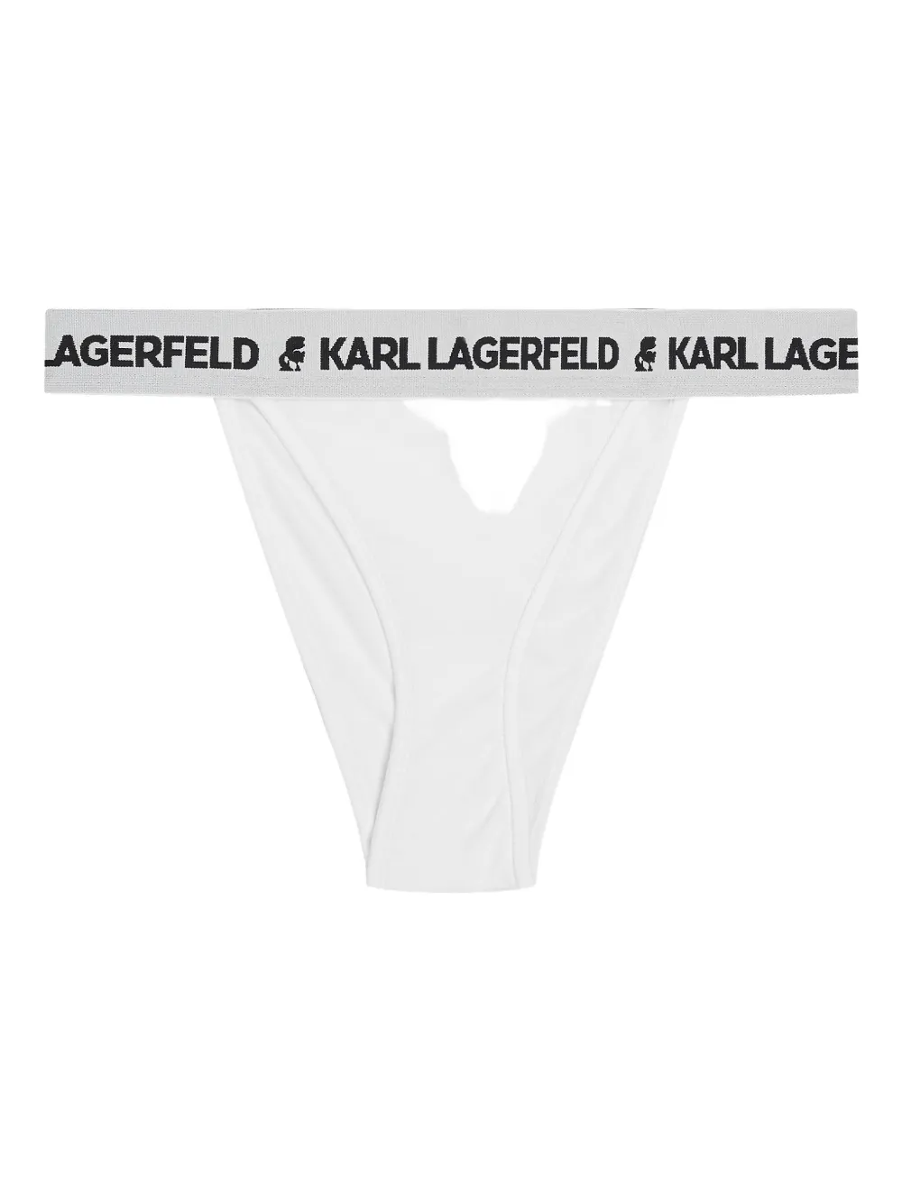 Karl Lagerfeld logo-waistband Brazilian briefs | White | Image 1