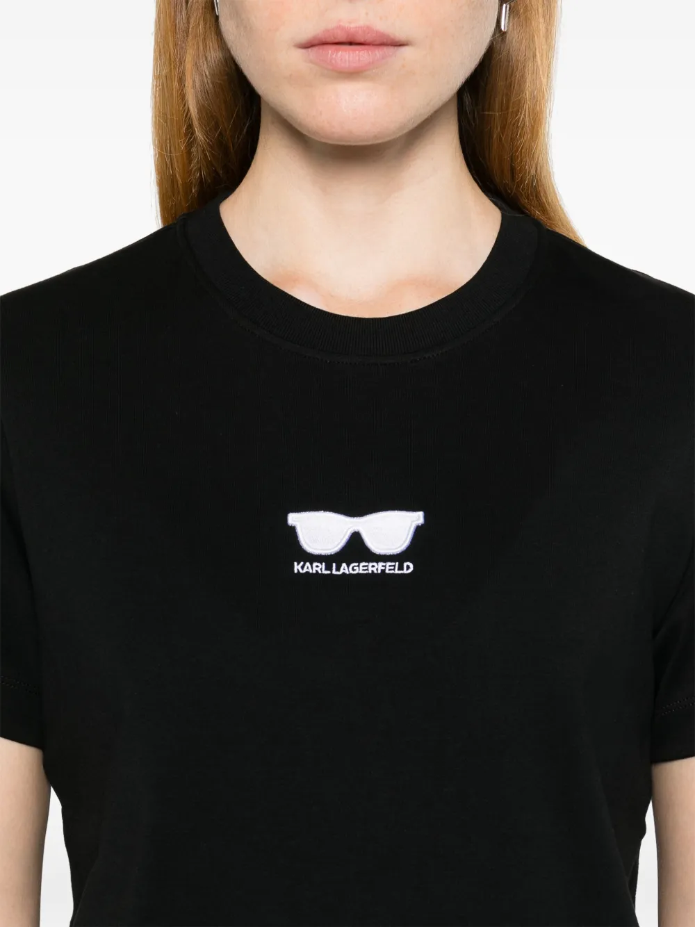 Karl Lagerfeld Sunglasses T-shirt Zwart
