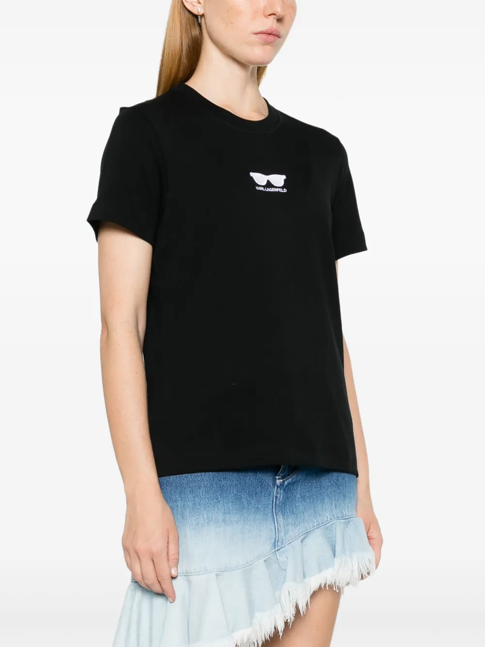 Karl Lagerfeld Sunglasses T-shirt Zwart