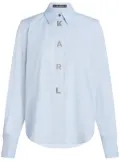 Karl Lagerfeld Karl lettering organic-cotton shirt - Blue