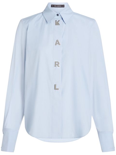 Karl Lagerfeld Karl lettering organic-cotton shirt